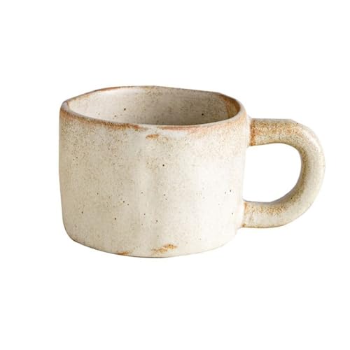 Keramik-Kaffeetasse, Teetasse mit Henkel, Vintage for Büro und Zuhause – 280 ml von lskdnrufh