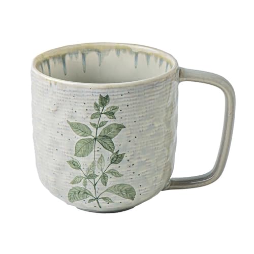 Keramiktasse, ästhetische Retro-Blume for Kaffee, Tee, 325 ml, for Milch und Haferflocken von lskdnrufh