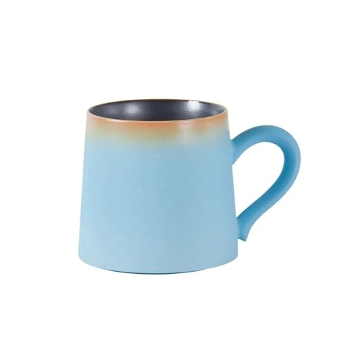 Matte Keramik-Kaffeetasse, Teetasse for Büro und Zuhause, 11,16 oz, 1 Packung (Seeblau (glänzend)) von lskdnrufh