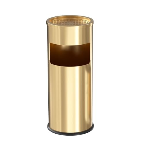 Mülleimer Außenmüllschrank Industriemülleimer mit Deckel Gewerbemüllcontainer Edelstahl-Aschenbecher(Gold) von lskdnrufh