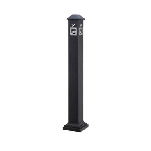 Rauchsäule aus Edelstahl for den Außenbereich, Einkaufszentrum, Hotel, vertikaler Zigarettenstiel, Mülleimer for den Außenbereich mit Aschenbecher, Bodenaschesäule, Aschenbecher for den Außenbereich m von lskdnrufh