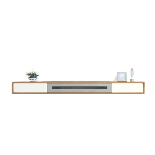 lskdnrufh 63/70,8/78,7 Zoll schwebendes Zentrum aus Holz mit Stauraum for Fernseher Wand-TV-Ständer mit Schubladenschrank for das Wohnzimmer(Walnut,180 * 25 * 21cm) von lskdnrufh