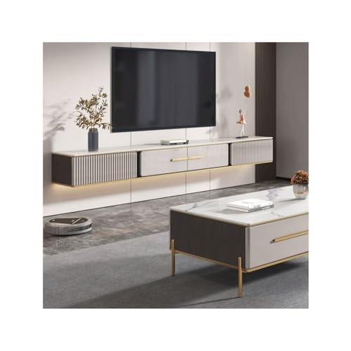 lskdnrufh 70,8"/78,7" Unter-TV-Regal, einfacher schwebender TV-Ständer mit 2 Schubladen, platzsparender Wandschrank(Medium) von lskdnrufh