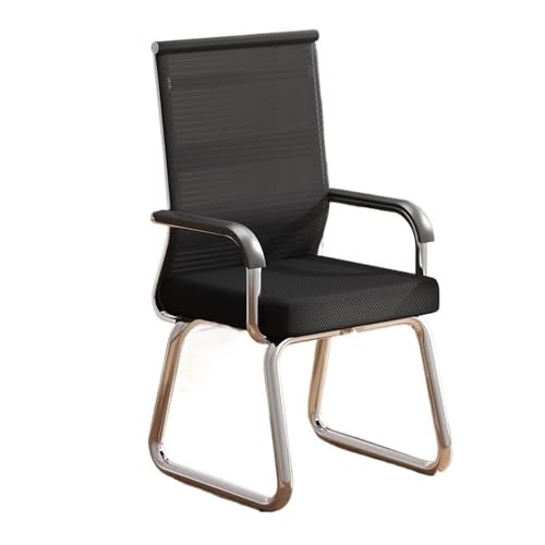 lskdnrufh Atmungsaktive Mesh-Schreibtischstühle mit Armlehnen Schwarze Bürostühle Ergonomischer Schreibtischstuhl mit hoher Rückenlehne von lskdnrufh
