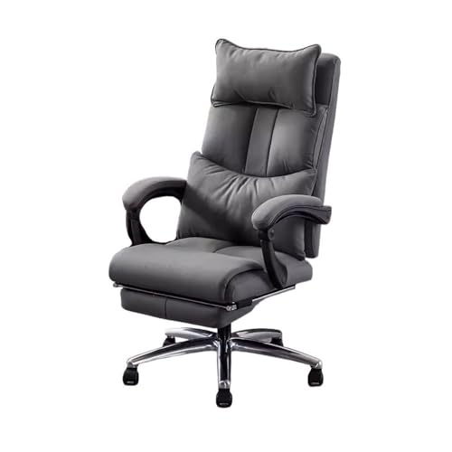 lskdnrufh Bequeme ergonomische Stühle for den Heimgebrauch, Bürostühle for Führungskräfte, Bürostuhl mit Liegefunktion for die Mittagspause(Gray) von lskdnrufh