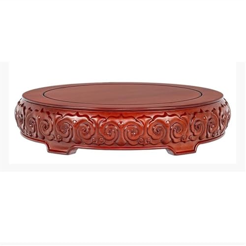 lskdnrufh Blumentopf Vase Zimmerpflanze Display Halter rot kreisförmige Relief Skulptur Basis Halterung(Large) von lskdnrufh
