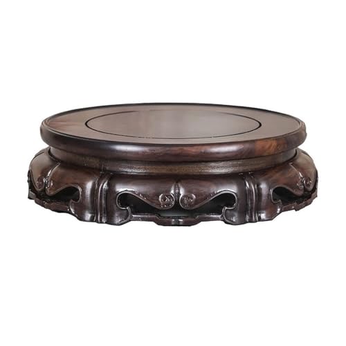 lskdnrufh Blumentopf Vase Zimmerpflanze runden Sockel Halter drehbar Ebenholz Display Stand(Medium) von lskdnrufh