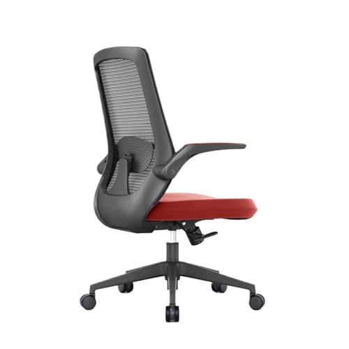 lskdnrufh Bürostuhl, bequemer Netzstoff, hohe Rückenlehne, Drehsitz for Zuhause und Studium, verstellbare Armlehnen, Stühle und ergonomisches Design(Orange) von lskdnrufh
