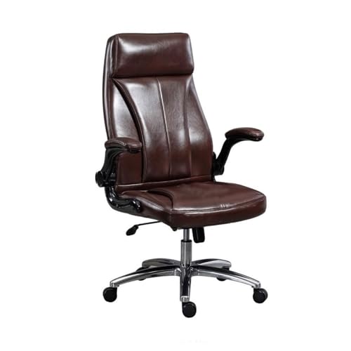 lskdnrufh Business High Back Study Chair Executive Office Liegender Nickerchen-Drehstuhl(Brown) von lskdnrufh