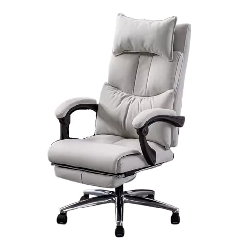 lskdnrufh Chefsessel Ergonomische Gaming-Stühle Technologie Stoff Drehbare Schreibtischstühle mit Rädern(White) von lskdnrufh