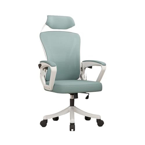 lskdnrufh Ergonomische Stühle mit hoher Rückenlehne for Schlafzimmer, Gaming, Lendenwirbelschutz, Home Offices, bequemer Drehstuhl mit Scrollfunktion(Green) von lskdnrufh
