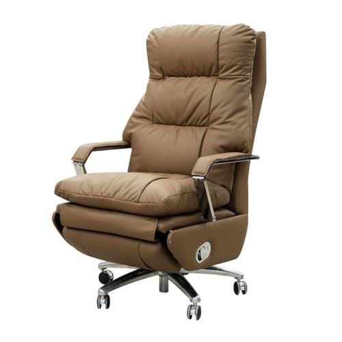 lskdnrufh Ergonomischer, Verstellbarer Chefsessel aus Leder mit Multifunktions-Bürostuhl von lskdnrufh