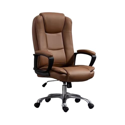 lskdnrufh Hohe Rückenlehne Lerndrehstühle Ergonomische Mitarbeiter Business Bürostühle Home Chair(Dark Brown) von lskdnrufh