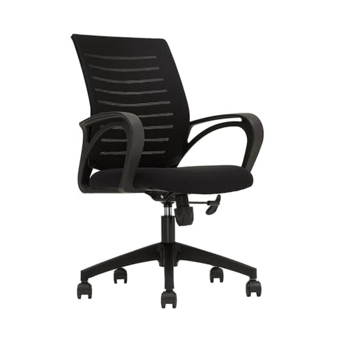 lskdnrufh Home Office Schreibtischstuhl Höhenverstellbar Atmungsaktives Mesh Bürostühle Ergonomische Executive Mid Back(Black) von lskdnrufh
