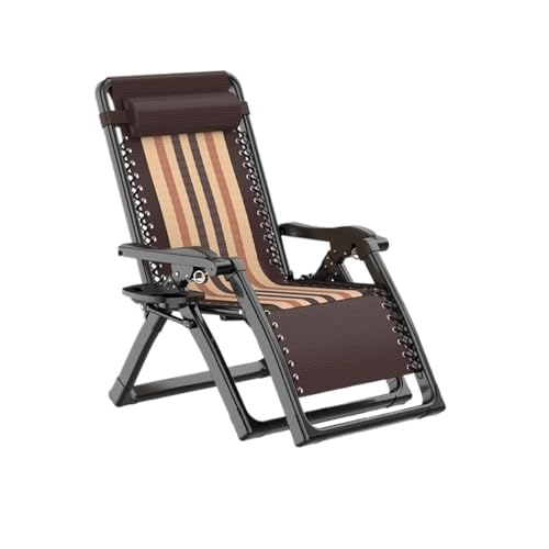 lskdnrufh Klappbare Loungesessel, Freizeitstühle for den Balkon zu Hause, stabile Rückenlehne for EIN Nickerchen im Büro, Strandstuhl(Khaki) von lskdnrufh