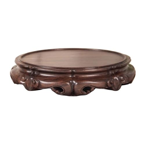 lskdnrufh Lampe Teekanne Halter Rund Ebenholz Bonsai Basis Halterung for Blumentopf Tisch(X-Small) von lskdnrufh