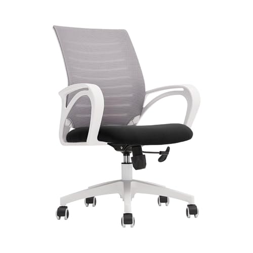 lskdnrufh Rolling Swivel Task Chairs Ergonomischer Bürostuhl Home Wheels Mid Back Mesh Offices Desk(Gray) von lskdnrufh