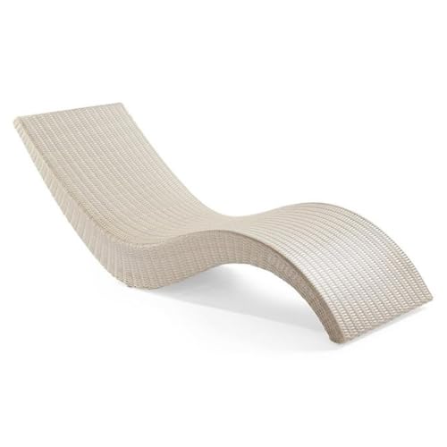 lskdnrufh S-förmige Freizeitstühle for den Balkon im Freien, Stühle for den Innenhof im Freien, Liegebett for den Swimmingpool im Villa-Stil, Strandkorb(White) von lskdnrufh