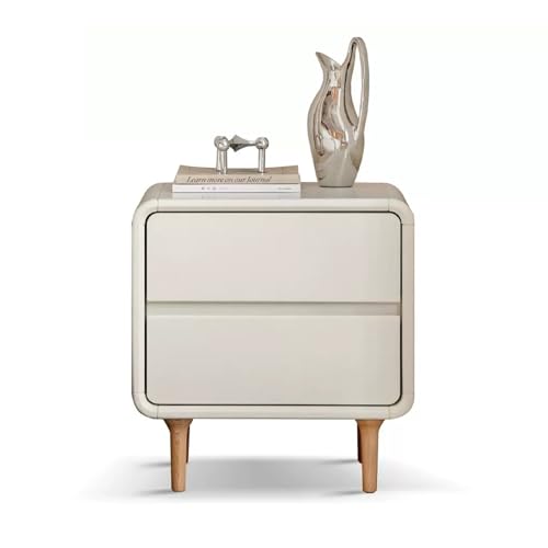 lskdnrufh Schrank Schlafzimmer Wohnzimmer Nachttisch Weiß Nachttischs Lagerung Tisch mit 2 Schubladen, 45 × 35 × 47 cm lskdnrufh Schrank Schlafzimmer Wohnzimmer Nachttisch Weiß Nachttischs Lagerung Tisch mit 2 Schubladen, 45 × 35 × 47 cm von lskdnrufh