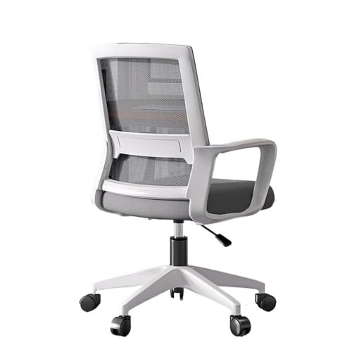 lskdnrufh Schreibtischstuhl for Mann und Frau, ergonomischer Bürostuhl mit Rollen, Netzrückenlehne, Drehstuhl(Gray) von lskdnrufh