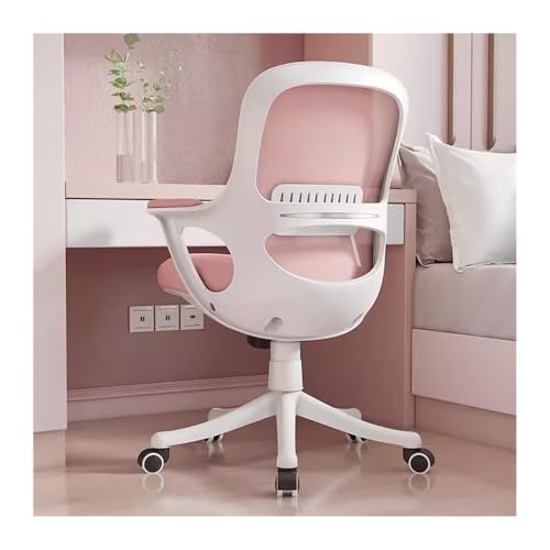 lskdnrufh Schreibtischstuhl mit hoher Rückenlehne und verschiebbarem Sitz, ergonomische Bürostühle aus Netzgewebe, drehbare Gaming-Stühle for Männer und Frauen(Pink) von lskdnrufh