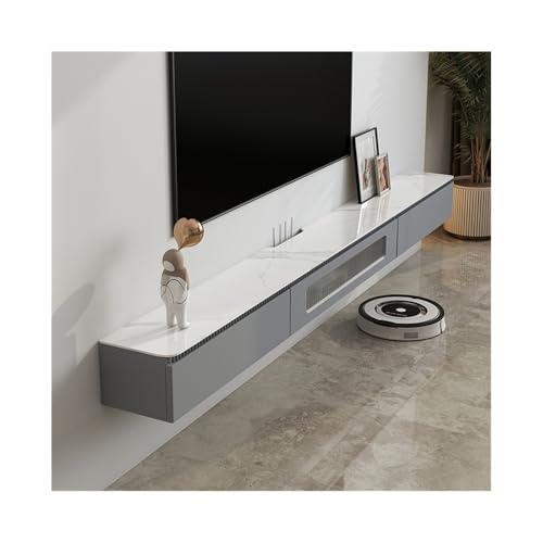 lskdnrufh Schwebender TV-Ständer, an der Wand montierte Medienkonsole mit Stauraum, Wohnzimmermöbel(Gray,240x24x19cm) von lskdnrufh