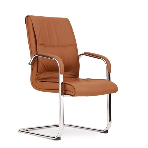 lskdnrufh Wartezimmer Büros Zuhause mit Armlehne Home PU-Leder Gästestuhl for Empfangsbüro Besprechungskonferenz(Brown) von lskdnrufh