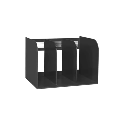 lskdnrufh Zeitschriftenablage-Schreibtisch-Organizer, Ordnerhalter aus Kunststoff mit 3 vertikalen Fächern for Büro, Zuhause, Schule(Black) von lskdnrufh