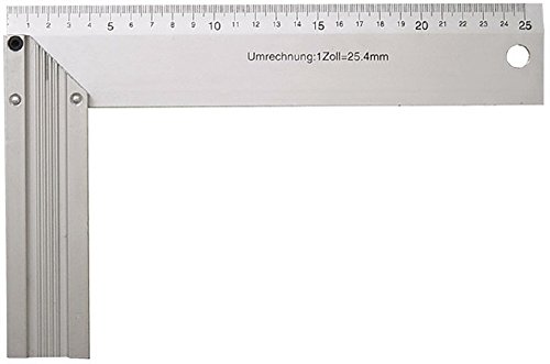 LSR TOOLS Anschlagwinkel 250 mm aus Aluminium, Maßeinteilung beidseitig, 0401025 von lsr tools