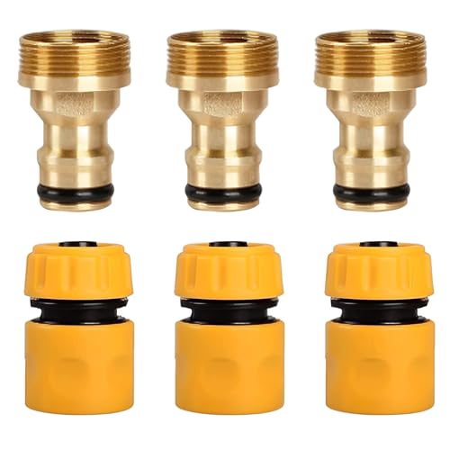 Wasserhahn Adapter, 6-teiliges Set für Gartenschlauch und Küchenarmatur, Universeller Schlauchanschluss für Wasserhahn, Kompatibel mit Standard Innengewinde, Ideal für Haus und Garten von ltoSrfnb
