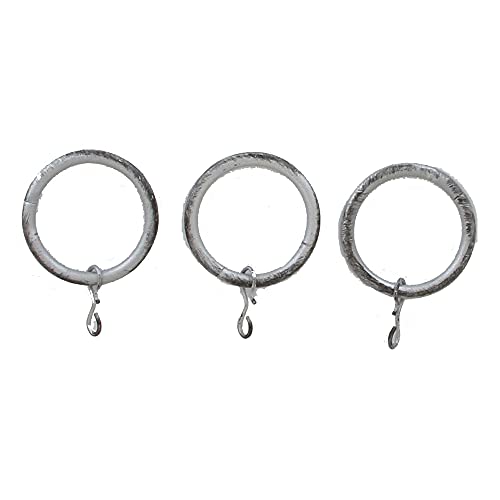 Luance Vorhangringe, Silber/schwarz, 9,7 x 4 x 18 cm von luance