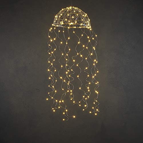 Luca Lighting Kronleuchter Qualle silber warm weiss 160led IP44 - l100xd27cm von luca lighting