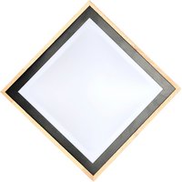 Luce ambiente Design LED-Deckenleuchte, 12 W, BxHxL: 39 x 8 x 28,5 cm, inkl. Leuchtmittel - schwarz | braun von Luce ambiente Design