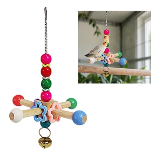 1 x Vogel-Sitzstange, Vogelkäfig-Zubehör, Spinner, Sitzstange, Holz-Sittiche, Spielzeug für Nymphensittiche, Sittiche, Papageien 1 x Vogel-Sitzstange, Vogelkäfig-Zubehör, Spinner, Sitzstange, Holz-Sittiche, Spielzeug für Nymphensittiche, Sittiche, Papageien von luchike