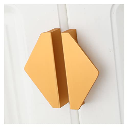 2 Stück halbrunde Schrankgriffe Dreieck Schrankgriffe aus gebürstetem Messing Hardware für Kleiderschrank Tür Küche Schrank Dreieck Champagner Gold von luchike
