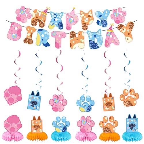 Hunde-Geburtstagsbanner Hund Geburtstag Dekorationen Welpe Party Dekorationen Cartoon Party Supplies Hunde-Geburtstagsbanner Hund Geburtstag Dekorationen Welpe Party Dekorationen Cartoon Party Supplies von luchike