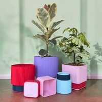 Farbenfroher Pflanzentopf Selbstbewässernd Rund | Indoor Blumentopf Drehbar Geschenk Skandinavisch 3 Größen Made in Germany von lucid3dstudio