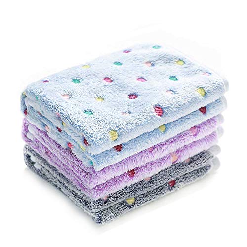 luciphia Hundedecke Katzendecke Waschbar, 1 Pack 3 Decken für Kleine Mittlere Hunde Katzen, Kuscheldecke Hund Flauschig Weiche Warme Fleece Haustier Decken, Hundedecke für Unterwegs, Sofa 104 * 76CM von luciphia