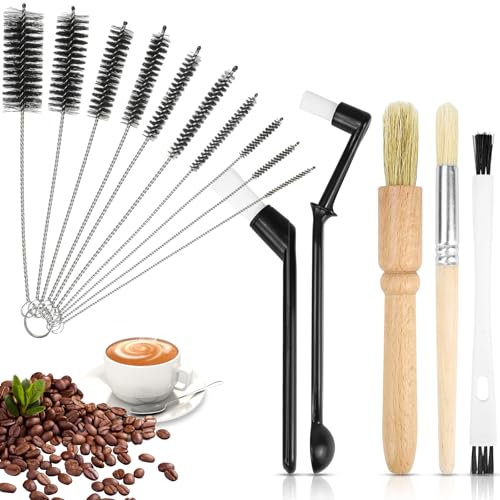 luckaide Barista Pinsel, 15 Stück Reinigungsbürste Kaffeevollautomat, Kaffeepinsel, Espresso Kaffee Pinsel, Kaffee Reinigungsbürste Klein, Strohhalm Bürste Set und Holz Griff Kaffeepinse luckaide Barista Pinsel, 15 Stück Reinigungsbürste Kaffeevollautomat, Kaffeepinsel, Espresso Kaffee Pinsel, Kaffee Reinigungsbürste Klein, Strohhalm Bürste Set und Holz Griff Kaffeepinse von luckaide