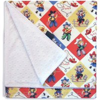 Yippee Receiving Blanket - Minkee Punktestoff Gepaart Mit Designer Baumwolldruck von luckyduckydesigns