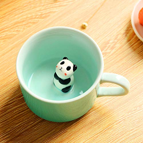 3D-Kaffeetasse, Cartoon-Tiermotiv, Keramik, 227 ml panda von luckyse