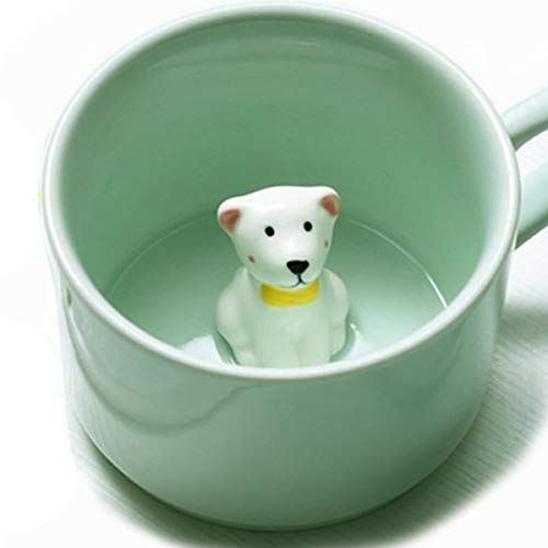 luckyse 3D Kaffeetasse in Tierform aus Keramik - Baby Tier drinnen, Beste Bürotasse und Geburtstagsgeschenk - 8 oz Größe S: von luckyse