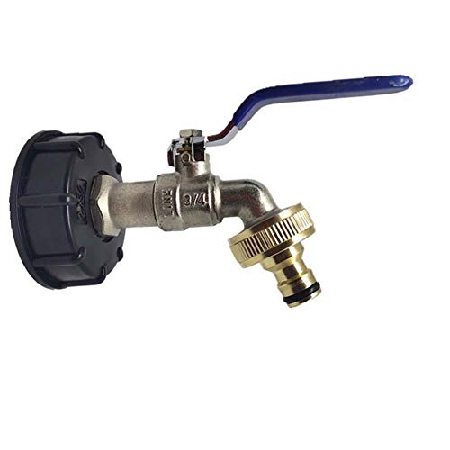 Auslaufhahn Kugelauslaufventil,Zapfhahn Auslaufhahn Auslaufventil Kugelauslaufventil 3/4" Wandanschluss, Griff Blau, Messing Matt,Kugelventil Kugelhahn Messing Zapfhahn Wasserhahn Aussen Auslaufventil von luckything