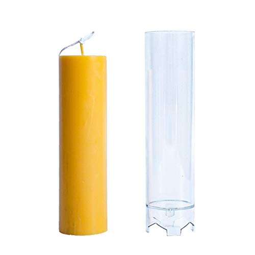 luckything Kerzen-Gießform, Kerzenform Zylindrisch Kerzengießform Weihnachten Stumpenkerze Aroma Gips Seife Formen Transparente Kerze Formen Aus Kunststoff Wiederverwendbare Seifenform Gießformen von luckything