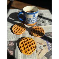 Waffel-Untersetzer-Set | 4Er-Set von lucyreyerart