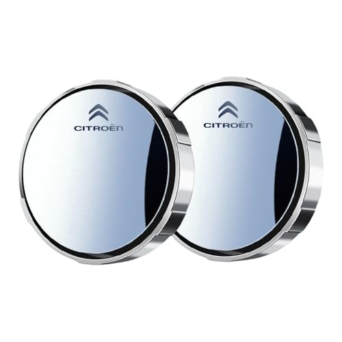 luguanglian Blind Spot Spiegel kompatibel mit dem Citroën Jumpy 2016-2025 - Rahmen & Saugnapf, 360° Drehbar | HD Konvexglas | Für Auto, SUV & Transporter | Verkehrssicherheit (2er Set),Silver von luguanglian