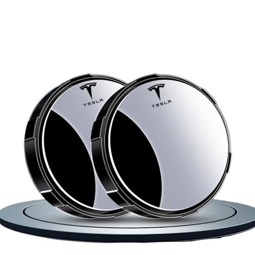 luguanglian Blind Spot Spiegel kompatibel mit dem Tesla Model 3 Highland 2024–2025 - Rahmen & Saugnapf, 360° Drehbar | HD Konvexglas | Für Auto, SUV & Transporter | Verkehrssicherheit (2er Set),Black von luguanglian