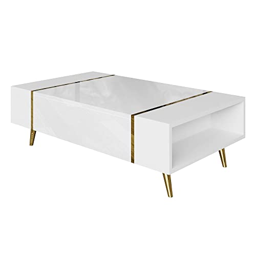lukmebel Couchtisch Schwarz mit Gold Onyx -104x65x41 cm Couchtisch mit Stauraum - Push to Open - Wohnzimmertisch - Beistelltisch Couch - Sofatisch - Sofa Tisch - Stubentisch lukmebel Couchtisch Schwarz mit Gold Onyx -104x65x41 cm Couchtisch mit Stauraum - Push to Open - Wohnzimmertisch - Beistelltisch Couch - Sofatisch - Sofa Tisch - Stubentisch von lukmebel
