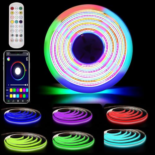 RGB+IC COB LED Streifen 10m, WS2811 LED Strip, 24V LED Streifen Adressierbar, LED Band Farbwechsel,Music Sync,mit App und Fernbedienung für Zuhause, Party RGB+IC COB LED Streifen 10m, WS2811 LED Strip, 24V LED Streifen Adressierbar, LED Band Farbwechsel,Music Sync,mit App und Fernbedienung für Zuhause, Party von luktix