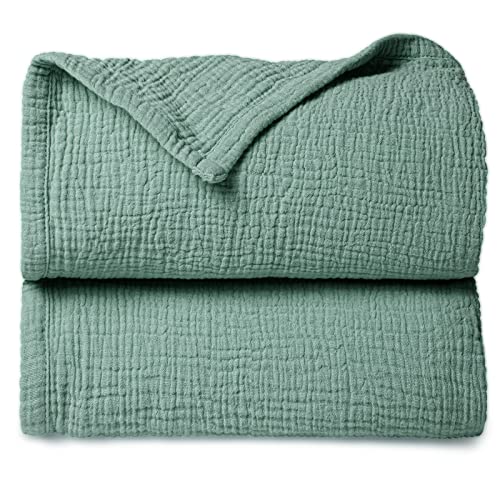 Lulu moon Musselin Decke Baby - Atmungsaktive Babydecke,Baby Decken Neugeborenen,Weiche Krabbeldecke für Kinder,Musselin Schlafdecken für Kleinkinder Mädchen Junge 120 x 120cm (Lotusblatt) von lulumoon